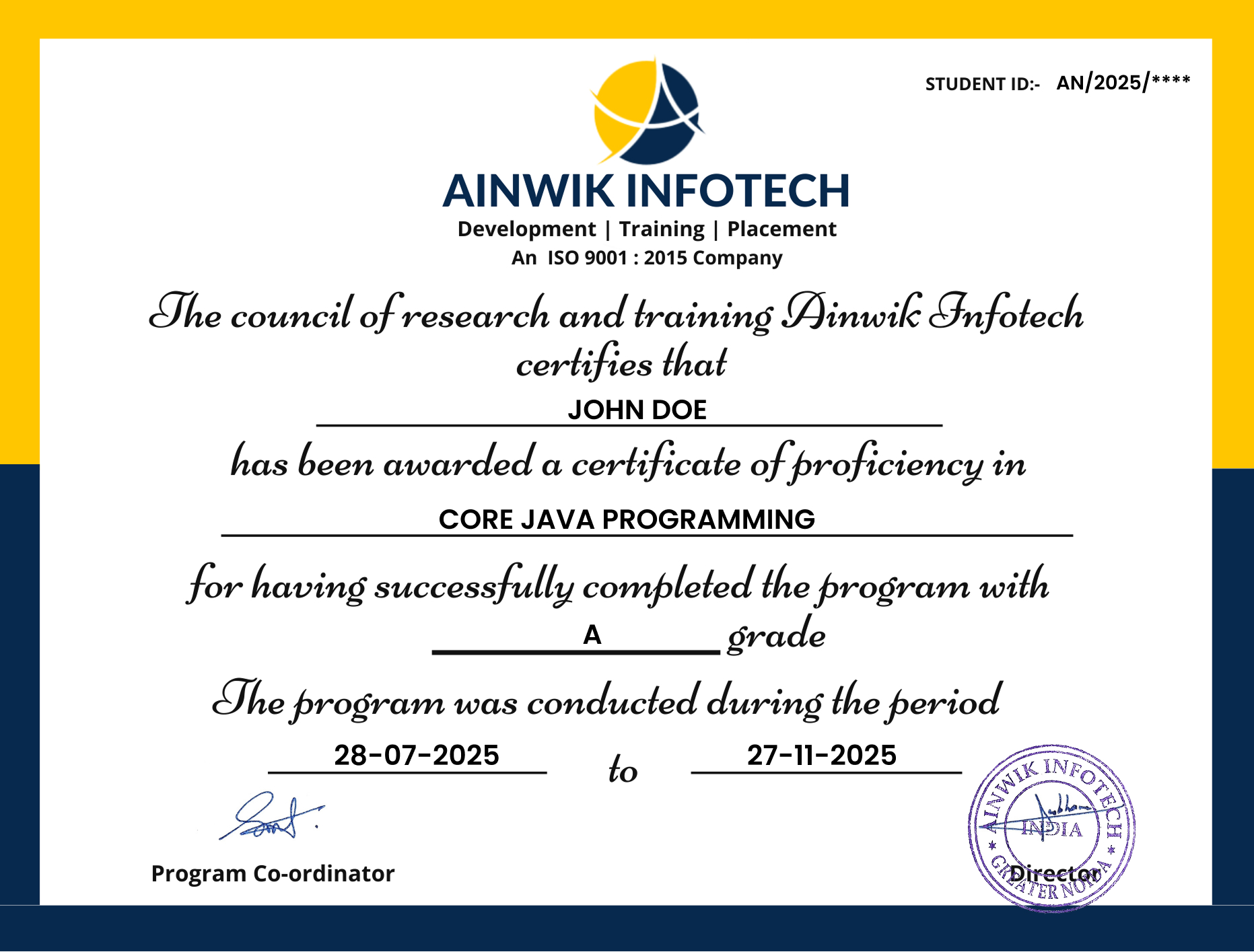 Certificate